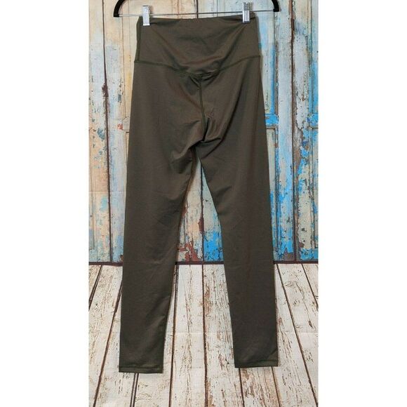 Womens Medium Dark Green Slim Fit Skinny Leg Activewear Pull On Leggings Pants - Picture 3 of 7